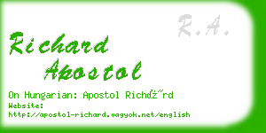 richard apostol business card